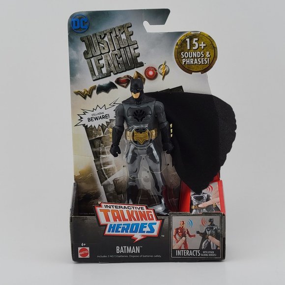 DC Justice League Interactive Talking Heroes 6" Batman 15 Sounds and Phrases New - Picture 1 of 9